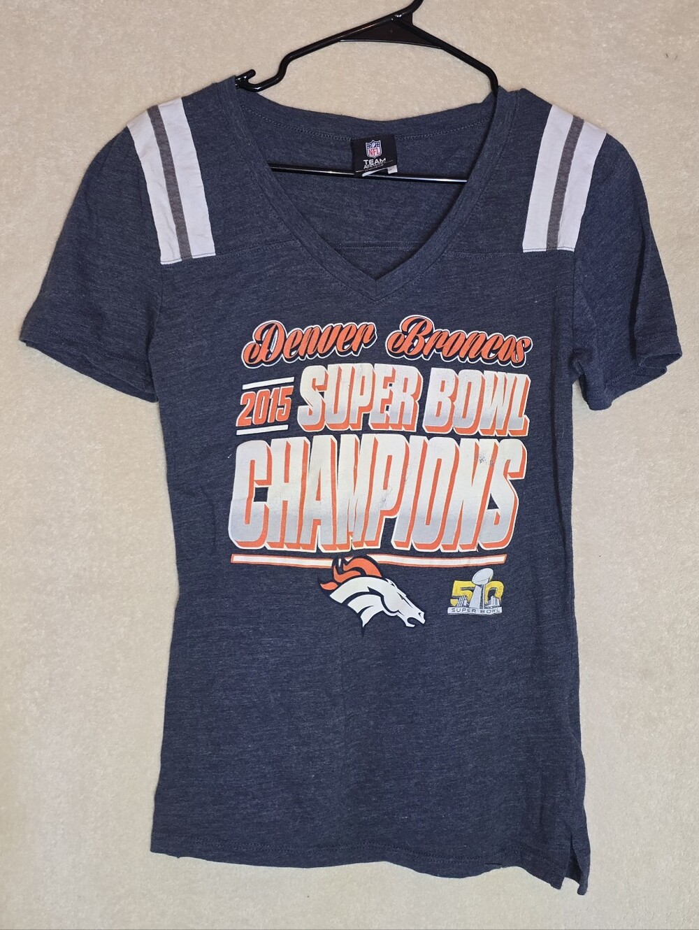 NFL Team Apparel Womens Short Sleeve T-Shirt Graphic Print Denver Broncos Super